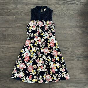 Moulinette Soeurs high-neck, keyhole back multicolored dress